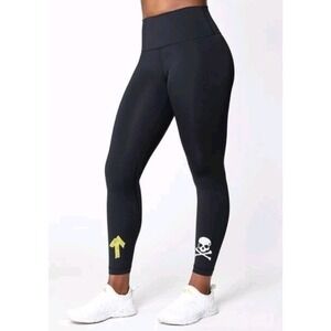 Lululemon + Soul Cycle Cross Bones Arrow Black Leggings Womens Size 12